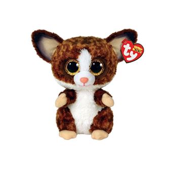 Peluche Ty Beanie Boo's Medium Binky Le Galagos Marron et Blanc