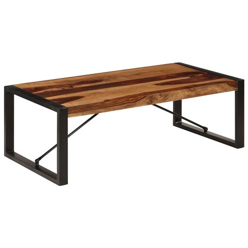 Vidaxl - Table basse 120x60x40 cm Bois de Sesham massif Noir