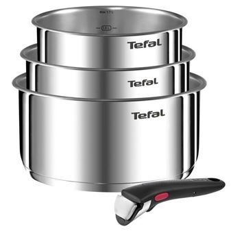 INGENIO EMOTION Set 3 Casseroles 16/18/20 cm+1 poignée - Inox - Tous feux dont induction L896S404