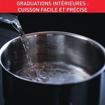INGENIO EMOTION Set 3 Casseroles 16/18/20 cm+1 poignée - Inox - Tous feux dont induction L896S404
