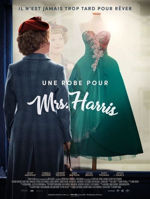 Affiche de Cinéma Originale - Une Robe pour Mrs Harris - 2022 - Lesley Manville, Isabelle Huppert - 40x60cm