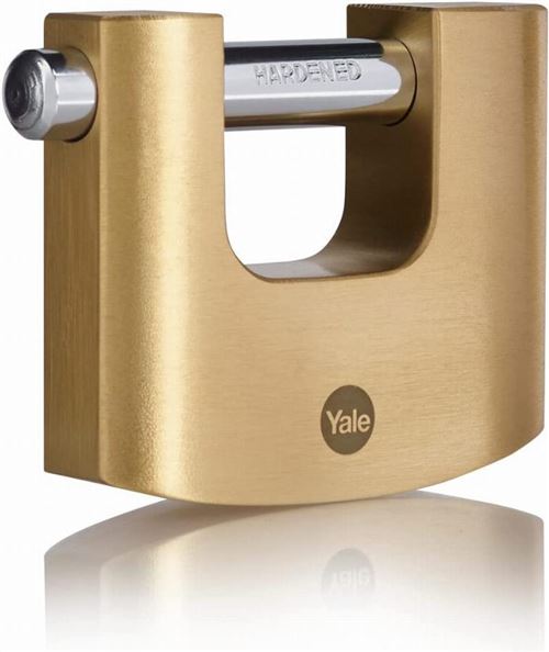 Cadenas rectangulaire YALE laiton - 70 mm - 3 Cl&eacute;s - 24319000