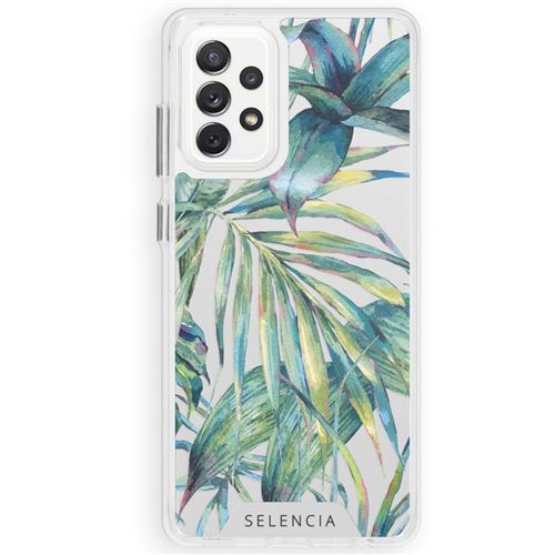Coque pour Samsung Galaxy A72 Selencia Feuilles de la jungle verte/Vert