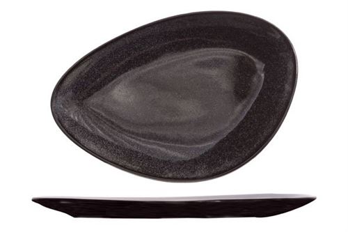 Cosy & Trendy For Professionals Black Granite - Assiette plate - 21x14cm - Porcelaine - (Lot de 6)