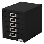 ML-Design Armoire à Dossiers avec 5 Tiroirs, avec Porte-Étiquette, 28x38x33 cm, Noir, en