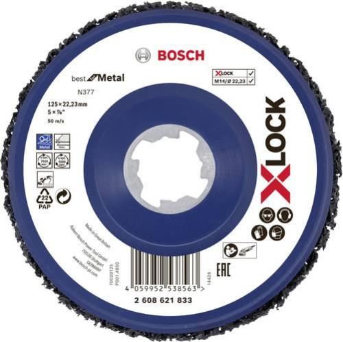 Bosch PRO N377 Reinigungsscheibe, 125 mm, 22.23 mm, X-Lock