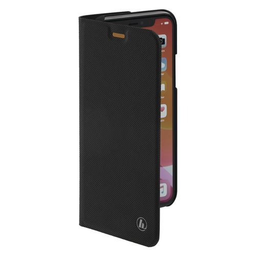 Coque de téléphone de type portefeuille Slim Pro pour iPhone 12 (Pro) Noir Hama