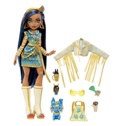 Non Communiqué Multicolore Monster High - Cleo De Nile Avec Animal De Compagnie - Poupée - 4 Ans Et + - Hhk54 - Poupée Mannequin