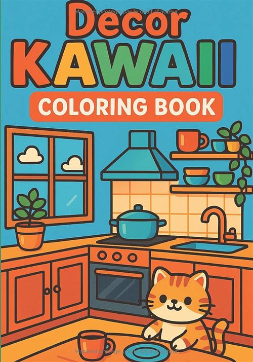 Ma Jolie Maison – Cahier de coloriage kawaii | Scènes de la maison et du jardin | Dès 4 ans