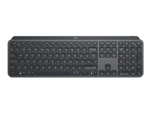 Logitech MX Keys - Clavier - rétroéclairé - Bluetooth 2.4 GHz - QWERTY - International US - graphite