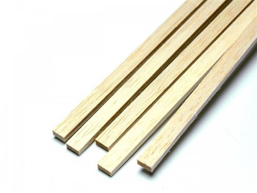 Baguette Balsa 5.0 X 20.0 X 1000 Mm (10pcs) - Pichler
