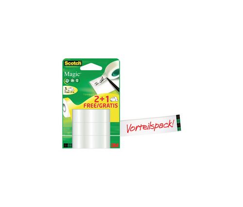 Non Communiqué 3M Scotch Ruban Adhésif Magic 810, Pack Promo, Invisible