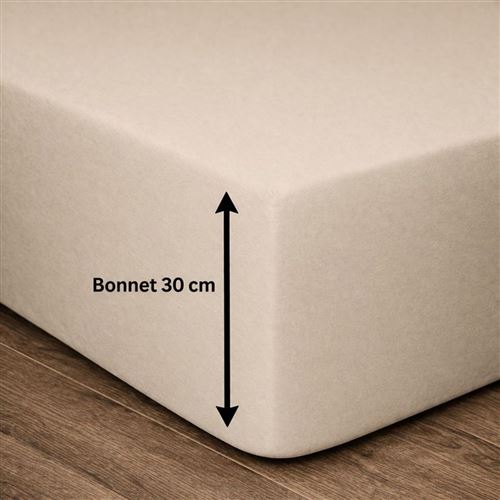Drap housse - 100% coton - 160 x 200 + Bonnet 30 cm