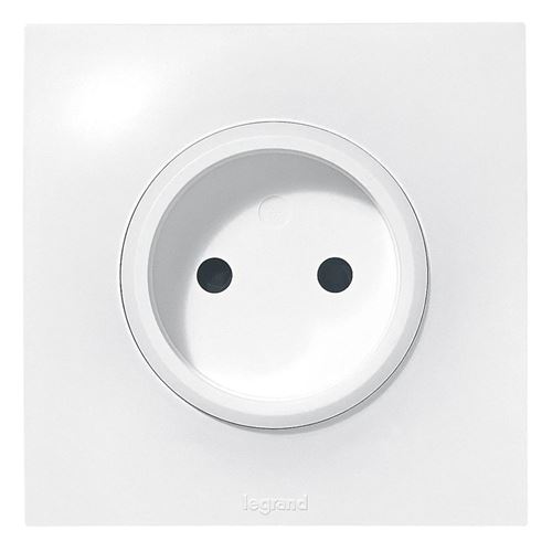 Prise de courant sans terre Neptune - 16A - Blanc - Legrand
