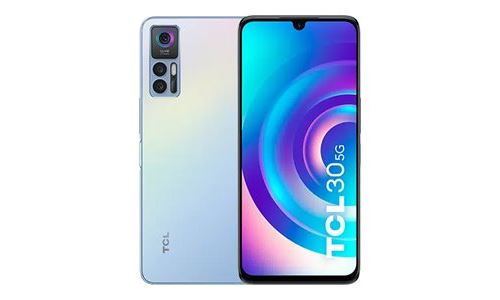 TCL 30 5G - 5G smartphone - double SIM - RAM 4 Go / Mémoire interne 64 Go - microSD slot - écran OEL - 6.7 - 2400 x 1080 pixels (60 Hz) - 3 x caméras arrière 50 MP, 2 MP, 2 MP - front camera 13 MP - bleu rêve