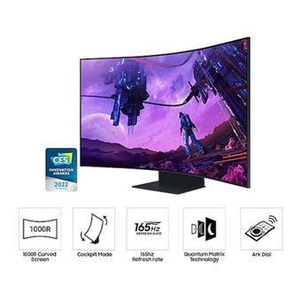 Ecran PC Gaming Samsung Odyssey Ark LS55BG970NUXEN 55'' Incurvé 4K UHD Noir