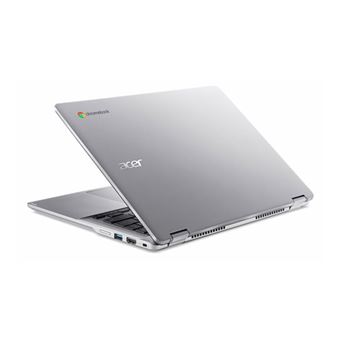 Acer Chromebook Spin 314 CP314-2HN - Conception inclinable - Intel Core i3 - N305 / jusqu'à 3.8 GHz - Chrome OS - UHD Graphics - 8 Go RAM - 128 Go SSD - 14" IPS écran tactile 1920 x 1200 - Wi-Fi 6E - argent brillant - clavier : Suisse Allemand