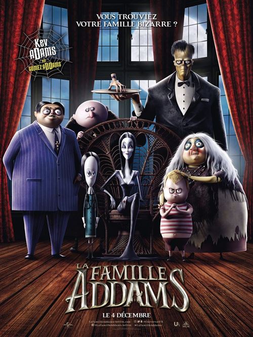 La Famille Adams - 2019 - Mélanie Bernier, Kev Adams - 40x60cm - Affiche de cinéma originale pliée