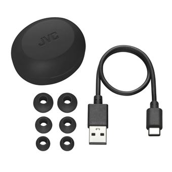 JVC HA-FW01 Écouteur Intra-Auriculaire Compatible Hi-Res Audio, Noir