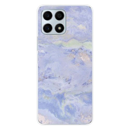 Coque en silicone imprimée compatible Huawei Honor X8A Marbre Bleu