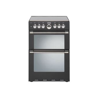 Stoves Sterling 600DF - Cuisinière (four à deux étages) - pose libre - largeur : 60 cm - profondeur : 60 cm - hauteur : 90 cm - noir