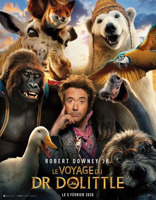 Affiche de Cinéma Originale - Le Voyage Du Dr Dolittle - 2020 - Robert Downey Jr., Antonio Banderas - 116x158cm