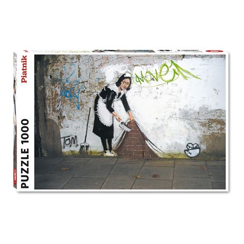 Puzzle 1000 pièces BANKSY - FEMME DE MENAGE PIATNIK Carton Multicolore