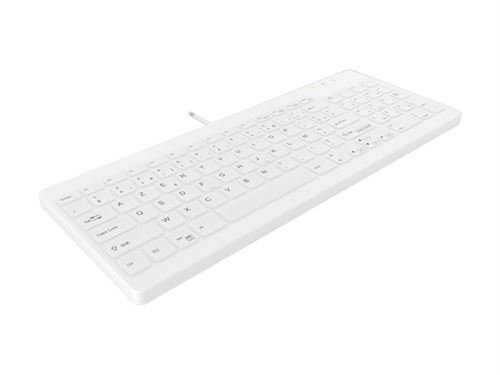 Non Communiqué Blanc Contour Active Key Quickclean Ak-C7012 - Clavier - Design Médical Et Hygiénique - Compact - Usb - Français