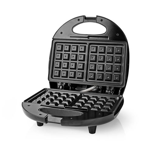 Cr&eacute;ateur de gaufres Nedis KAWP200BK Argent / Noir 