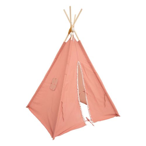Non Communiqué Rose Tipi Enfant Terra 160 Cm Avec Pompons Atmosphera