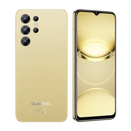 Smartphone Oukitel C1 Or : 6.52 , 4Go+128 Go + 1To, 5150mAh, Android 15, Dual SIM 4G,Téléphone Portable-199g