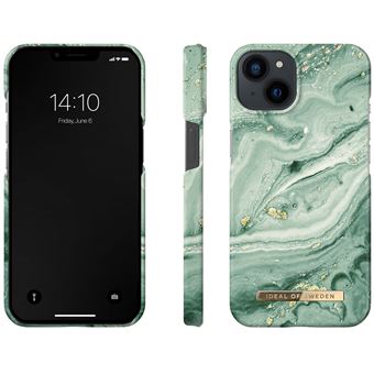 Coque iDeal of Sweden pour iPhone 14 Marbre Vert