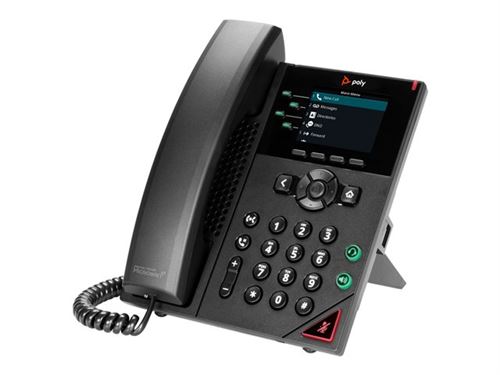Poly VVX 250 - OBi Edition - téléphone VoIP - (conférence) à trois capacité d appel - SIP, RTP, SRTP, SDP - 4 lignes - noir