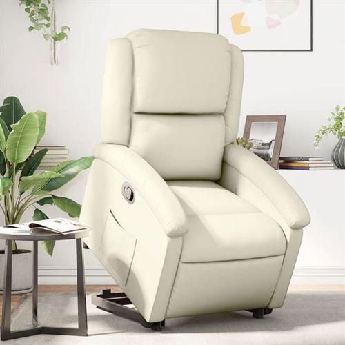 Non Communiqué Or Vidaxl Fauteuil De Relaxation Inclinable Similicuir Crème