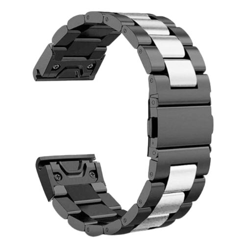 Bracelet acier Garmin Fenix ​​​​5 / 6 (noir) 