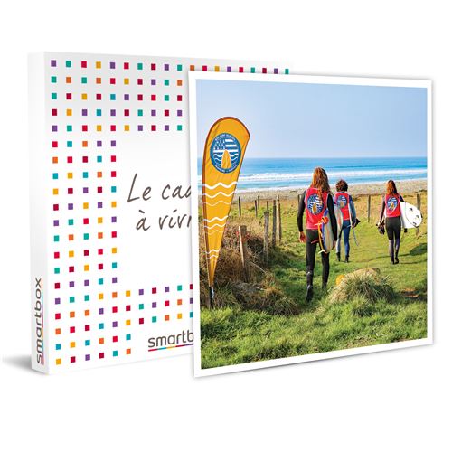 SMARTBOX - Coffret Cadeau Surf en famille : leçon d'1h30 pour 2 adultes et 1 enfant dans la baie d'Audierne-Sport & Aventure