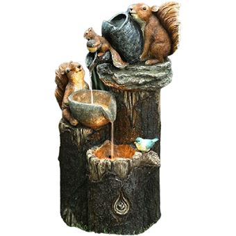 2€70 sur Statue Jardin Exterieur avec Lampe Solaires en Forme de écureuil  FONGWAN Sculpture en Cascade Fontaine Décoration - Décoration d'extérieur -  Achat & prix