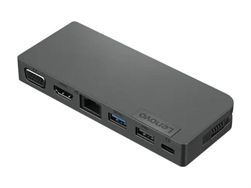 Lenovo Powered USB-C Travel Hub - Station d'accueil - USB-C - VGA, HDMI - Campus - Mondial - pour ThinkPad X1 Yoga Gen 8 21HQ