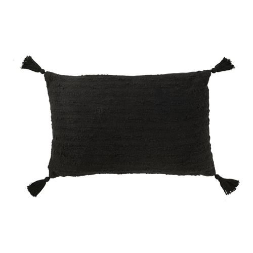 Non Communiqué Noir Coussin Déco À Pompons "Marea" 40X60cm