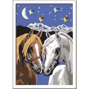 Jeu créatif Ravensburger Numéro d'Art Petit Chevaux amoureux