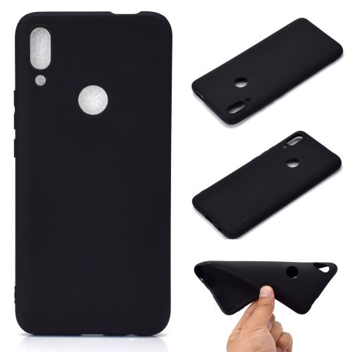 Coque en TPU couleur unie souple givré noir pour votre Huawei P Smart Z
