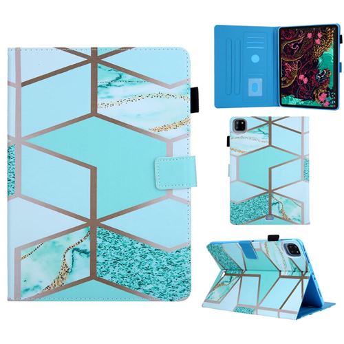 Etui en PU impression de motifs avec porte-carte grain de pierre pour votre Apple iPad Pro 11 pouces (2020)/(2018)