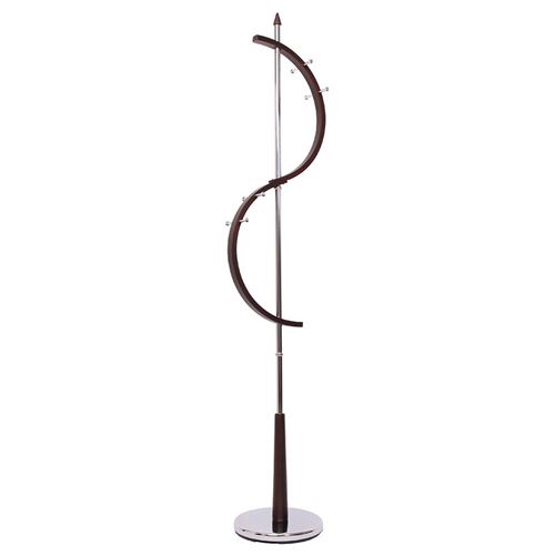 Portemanteau N50, métal/bois, forme de S, hauteur: 179cm