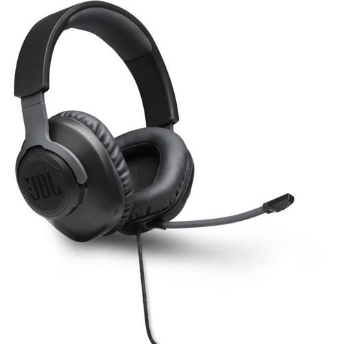 JBL Quantum 100 - Micro-casque - circum-aural - filaire - jack 3,5mm - noir