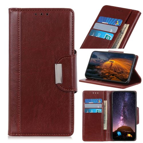 Etui en cuir véritable marron foncé avec support pour votre Apple iPhone 6.5 pouces (2019)