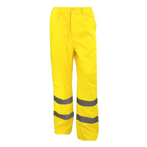 Yoko - Pantalon de travail haute visibilité, coupe régulière - Homme (Lot de 2) (46 FR) (Jaune) - UTBC4405