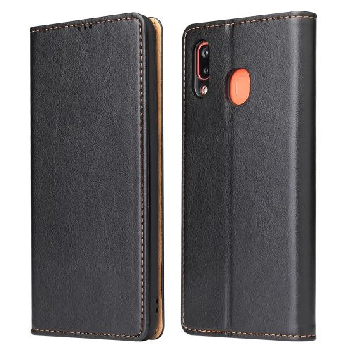 Etui en PU + TPU avec support noir pour votre Samsung Galaxy A20/A30