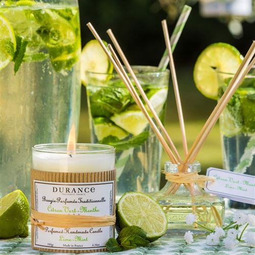 DURANCE Bougie Parfum Citron Vert Menthe