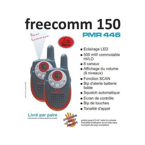 Coffret Talkie-walkie professionnel Freecomm 700 - President - TXMS770