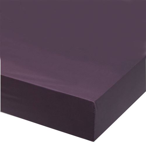 Drap housse satin Daphnée BLANC DES VOSGES, Miel - 140 x 190 cm